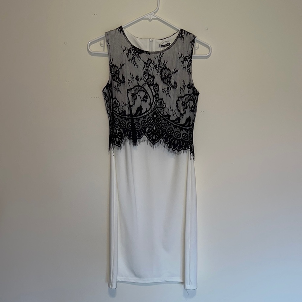 White and black cocktail dress - bridal - wedding - bachelorette